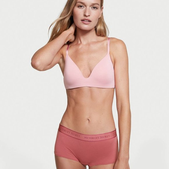 VS XXL Logo Waist Boyshort Lady Pink NWT - Picture 8 of 14